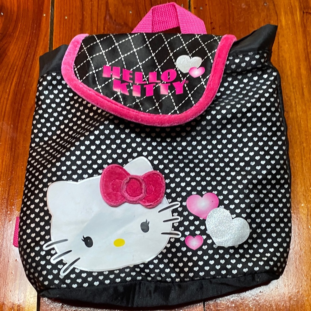 Hello Kitty Black and Pink Kids Backpack BB1